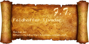 Feldhoffer Tivadar névjegykártya