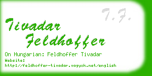 tivadar feldhoffer business card